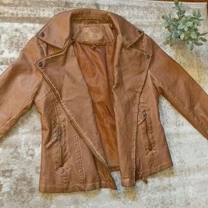 Max Studio brown leather jacket